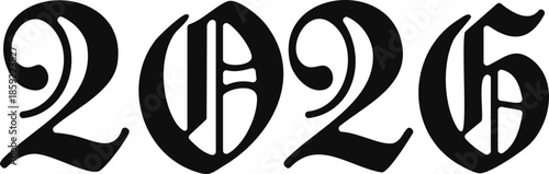 2026 Classic Serif Typography for Elegant Formal New Year Design