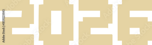 Title: 2026 Pixel Typography Style for Retro Digital New Year Theme