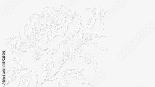 embossed image of flowers