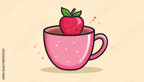 Strawberry Delight - A Whimsical Cup of Fruity Goodness.