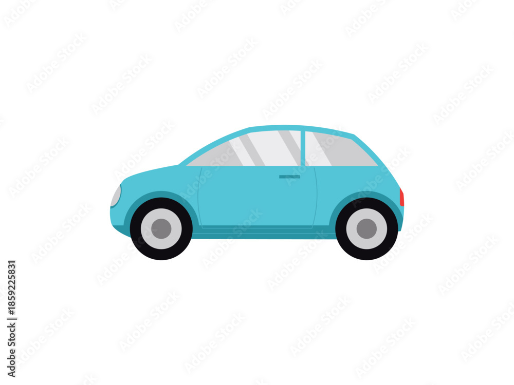 Obraz premium Colorful Hatchback Car Vector Illustration