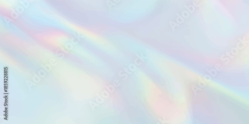 Abstract colorful background with bokeh features a soft blue and green wave pattern and bright rainbow curves to create a flowing motion effect for a modern wallpaper design