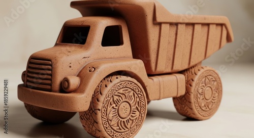 Clay Dump Truck Toy - A Nostalgic Childhood Memory in Miniature.