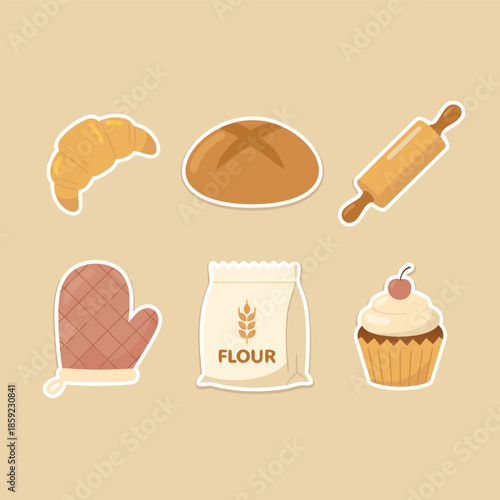 Baking and Pastry Icons Set.