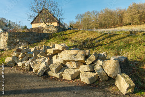 Muschelkalk Mauerwerksbau Rohmaterial