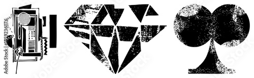 abstract geometric shapes in black and white