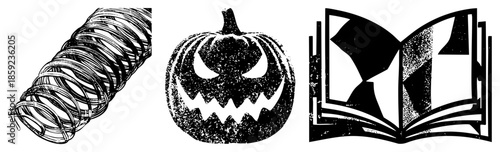 mummy coil jack o lantern open book