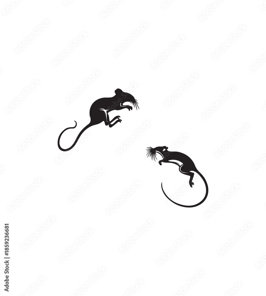 Naklejka premium Jerboa Jumping.