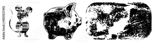mouse piggy bank abstract