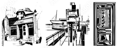 clinic building boat dock door