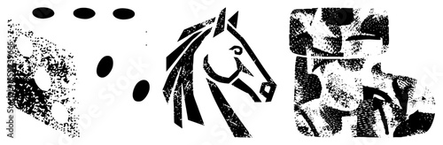 dice horse abstract