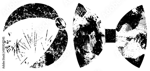 bow tie and moon vector