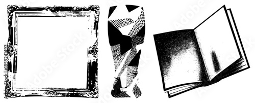 ornate frame abstract open book