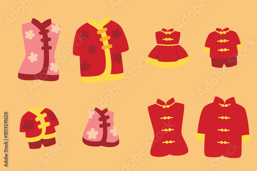 Lunar new year costume for family
