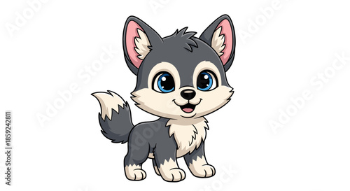 Cute Kitten Line Drawing and Domestic Cat Pet Character Illustration Icon