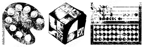 art supplies cube abacus palette