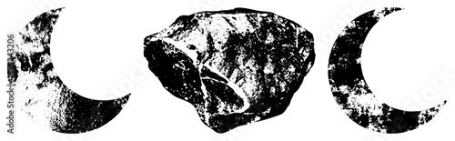 stone flanked by moons