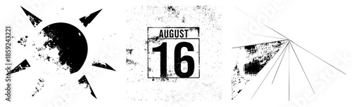 sunburst calendar date abstract vector