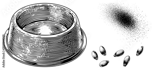 pumpkin seed bowl illustration