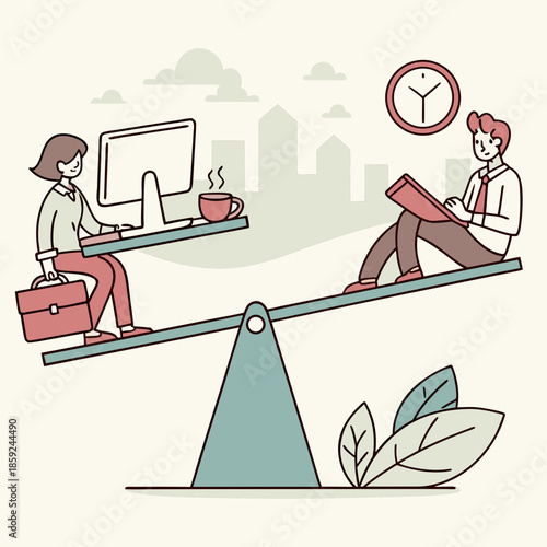 Work-life balance illustration
