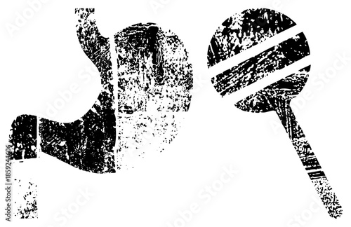 stomach and honey dipper