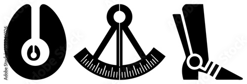 three black vector isolated