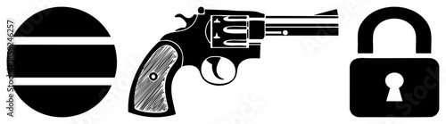 revolver gun lock set