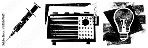 medical syringe radio lightbulb