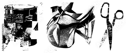 industrial tools and equipment vector set