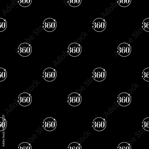 360 degree view seamless pattern isolated on black background