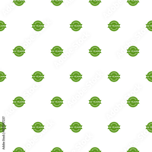 30 years experience seamless pattern isolated on white background
