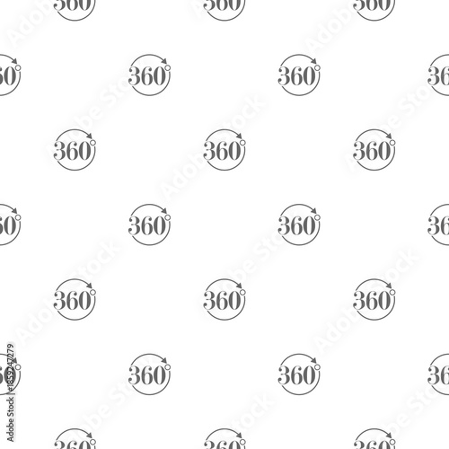 360 degree view seamless pattern isolated on white background