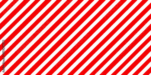 Bold red and white diagonal stripes create a striking and simple pattern