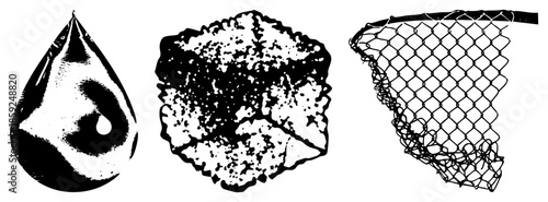 water droplet ice crystal fishing net