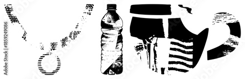 medal bottle water bottle isolated