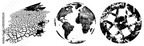 drought earth globe abstract