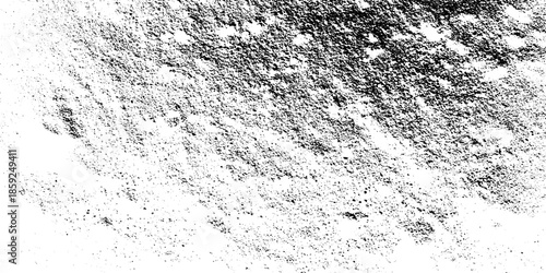 Dirty or dust film grain speck grit grunge overlay on white background grain noise particles dot line grunge texture dust noise black and white texture vector. Distressed overlay texture,
