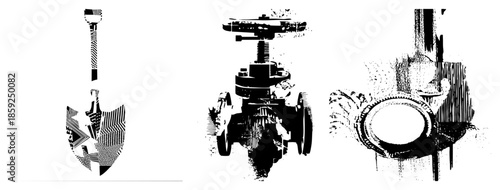 shovel valve gear vector