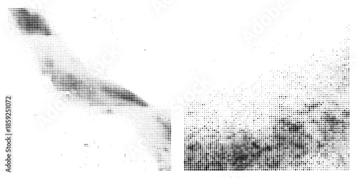Abstract halftone shapes isolated