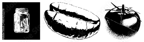 mason jar coffee bean tomato vector