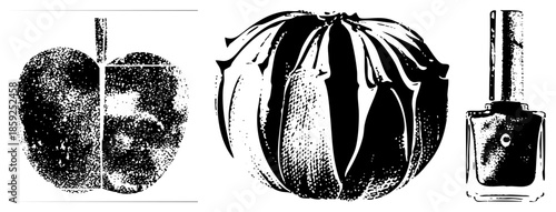 pumpkin nail polish bottle vector illustration