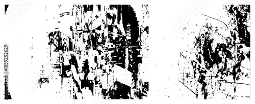 abstract black and white vector illustration