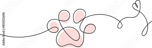 Paw print of dog or cat. A versatile vector file graphic for scalable design and illustration projects. This graphic represents a vector file, a type of image format ideal for design and illustration 