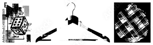 dice hanger plaid fabric abstract vector