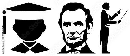 Graduate student, Abraham, conductor silhouette