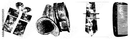 gift box briefcase tie comb set