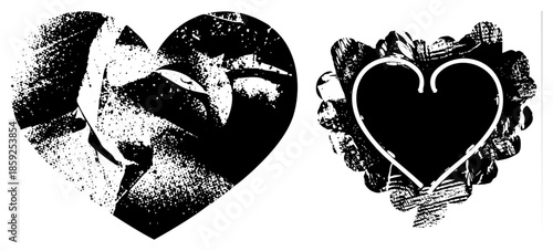 heart shaped portraits and frame