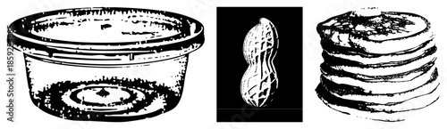 food containers peanut pancakes