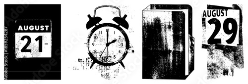 calendar date alarm clock book transparent background