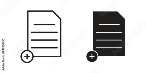 Add document icons symbol collection. Vector Illustration. vector icon set.